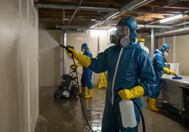 Basement Sanitization and Antimicrobial Treatment process in Barrington Hills, IL