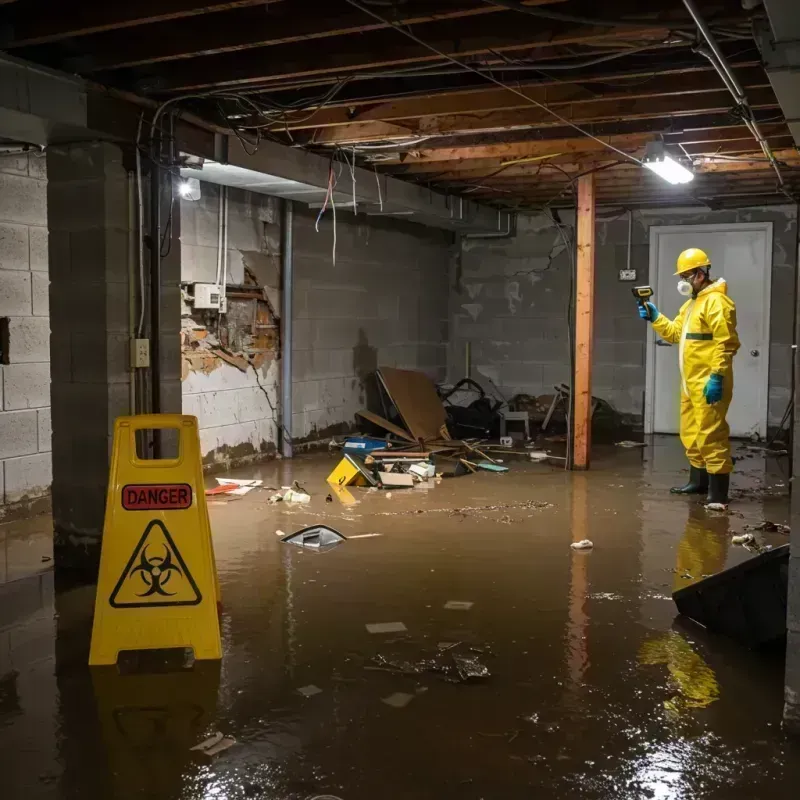 Flooded Basement Electrical Hazard in Barrington Hills, IL Property